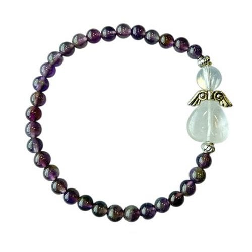 Amethyst & Angel Bracelet – detail view