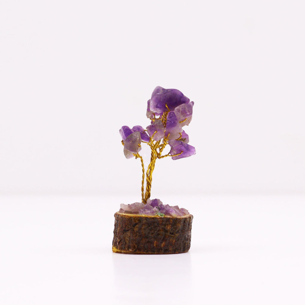 Mini Gemstone Tree – Amethyst – close-up