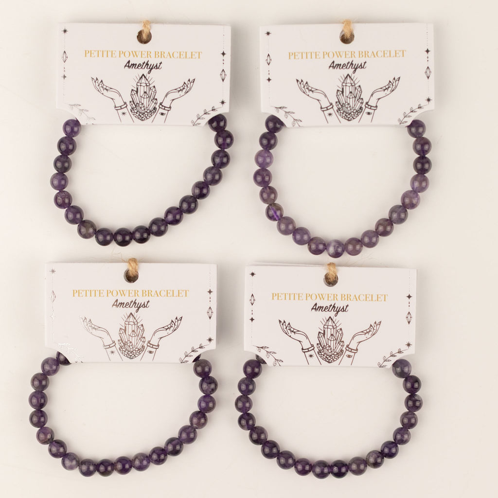 Petite Gemstone Bracelet – Amethyst – size view