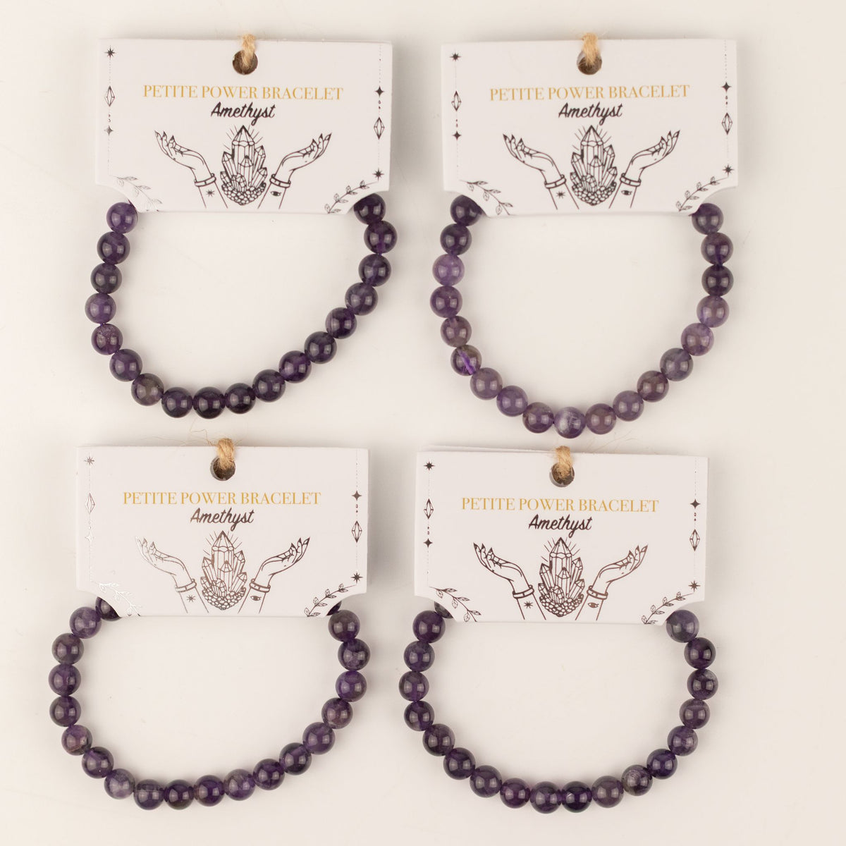 Petite Gemstone Bracelet – Amethyst – size view