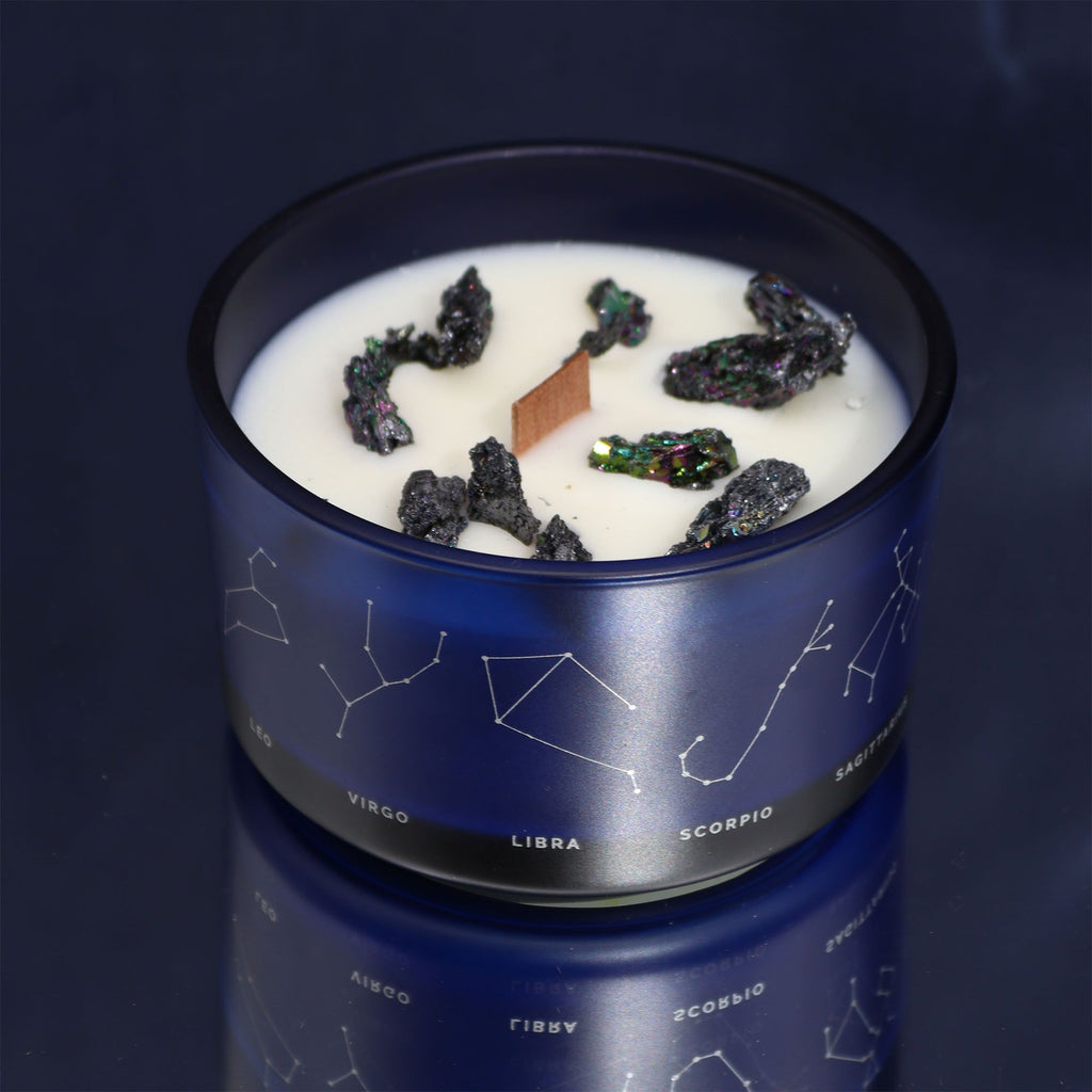 Written in the Stars – Leo · Zodiac Candle & Gemstone Bracelet – packaging