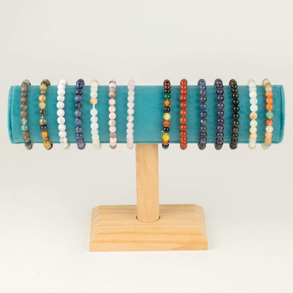 Petite Gemstone Bracelet – Moss Agate – second design