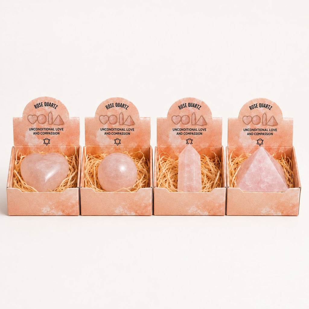Four Shapes Gift Set – Rose Quartz – detail view
