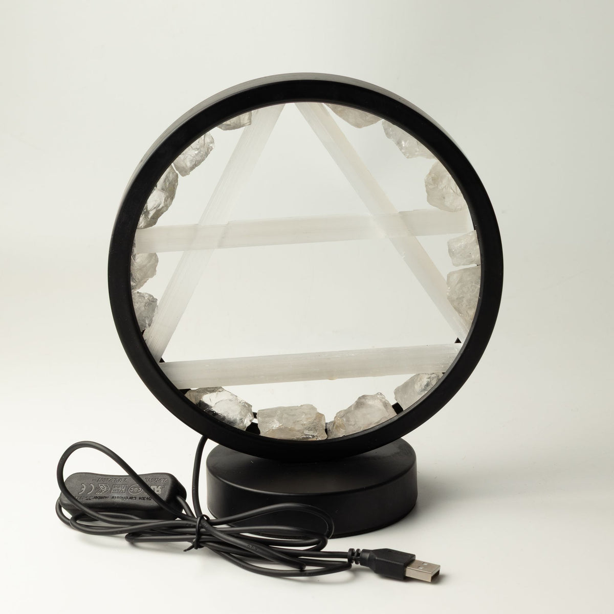Gemstone Halo Lamp – Air · Clear Quartz & Selenite – packaging