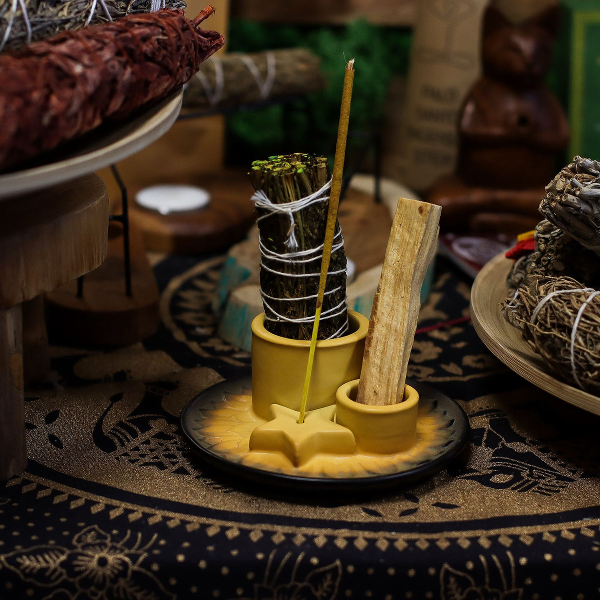 Palo Santo & Incense Holder – Sand & Grey – another angle