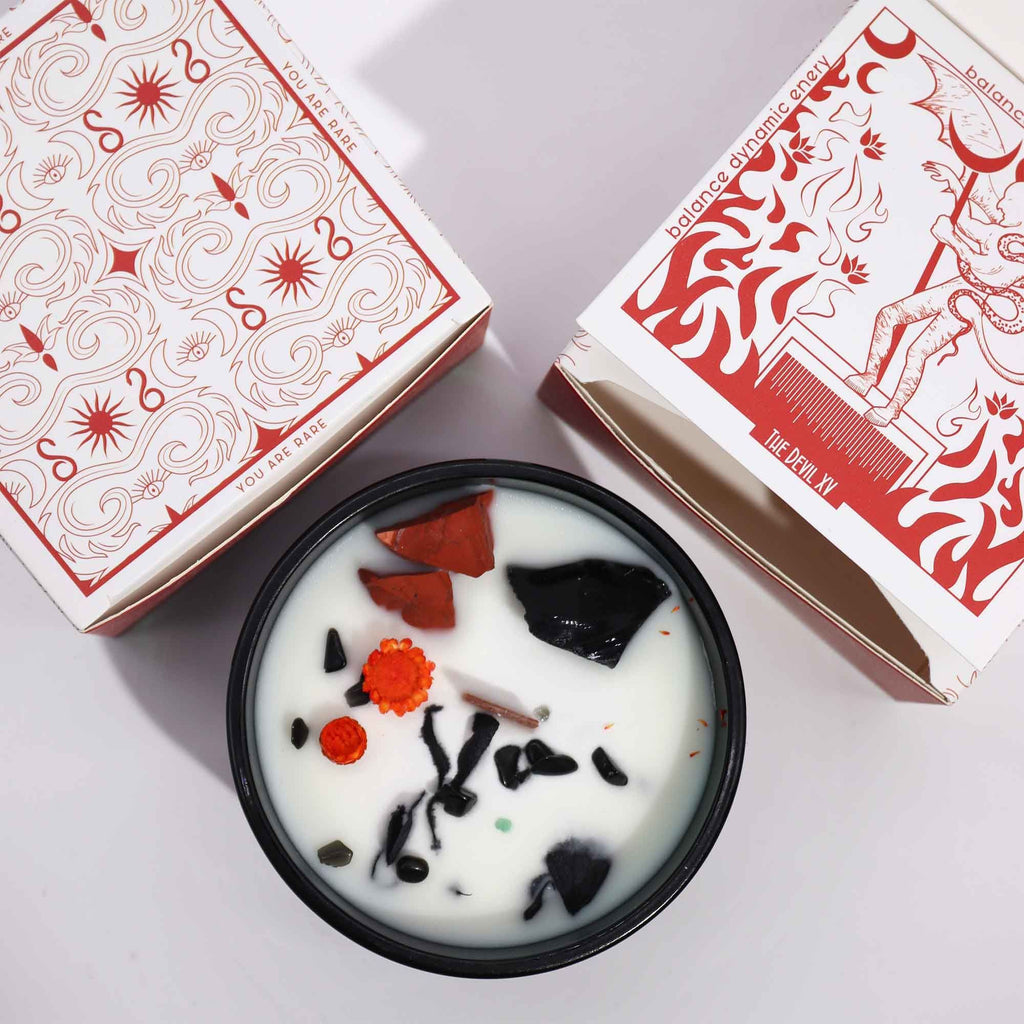 Crystal Flower Candle – The Devil · Intense Floral – another angle
