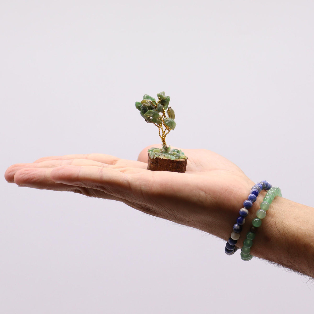 Mini Gemstone Tree – Green Aventurine – styled view