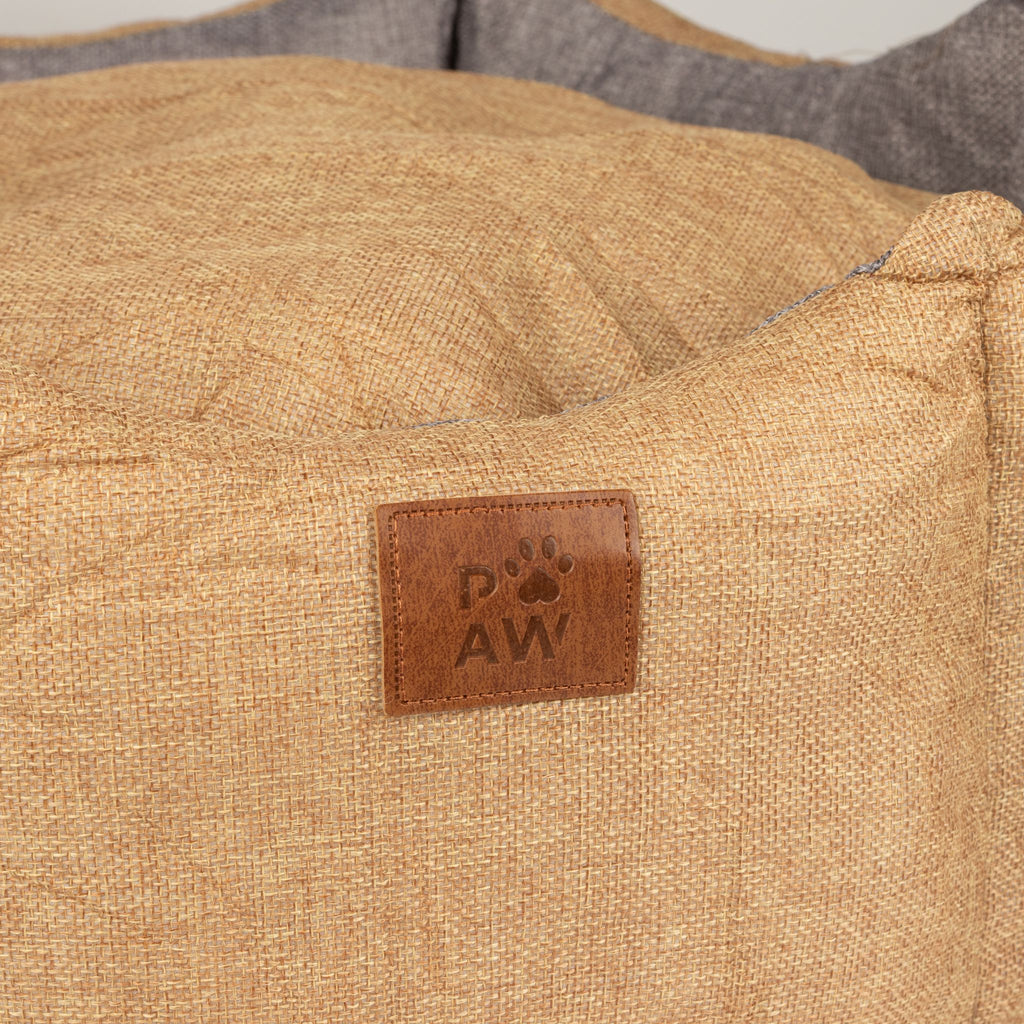 Round Dog Bed | Sand & Grey · Royal Crown