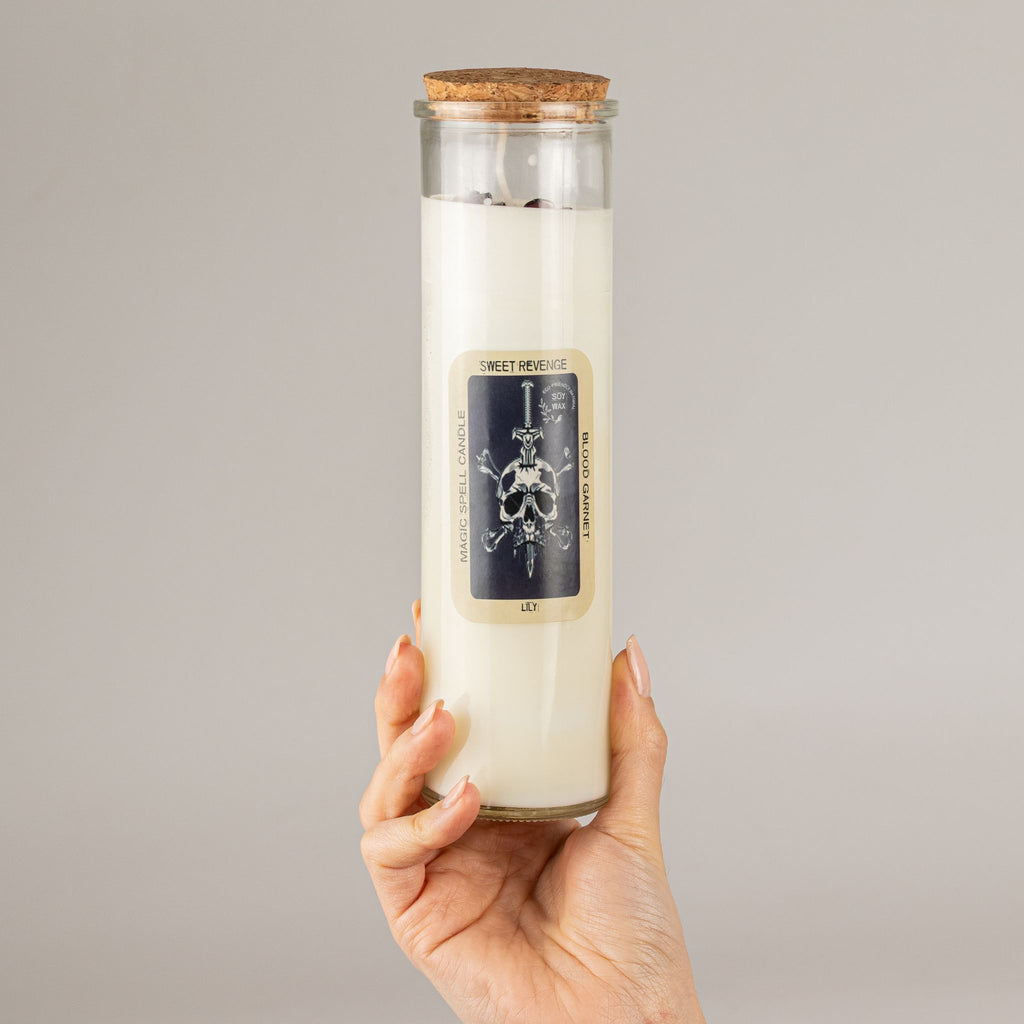 Intention Candle – Sweet Revenge – styled view