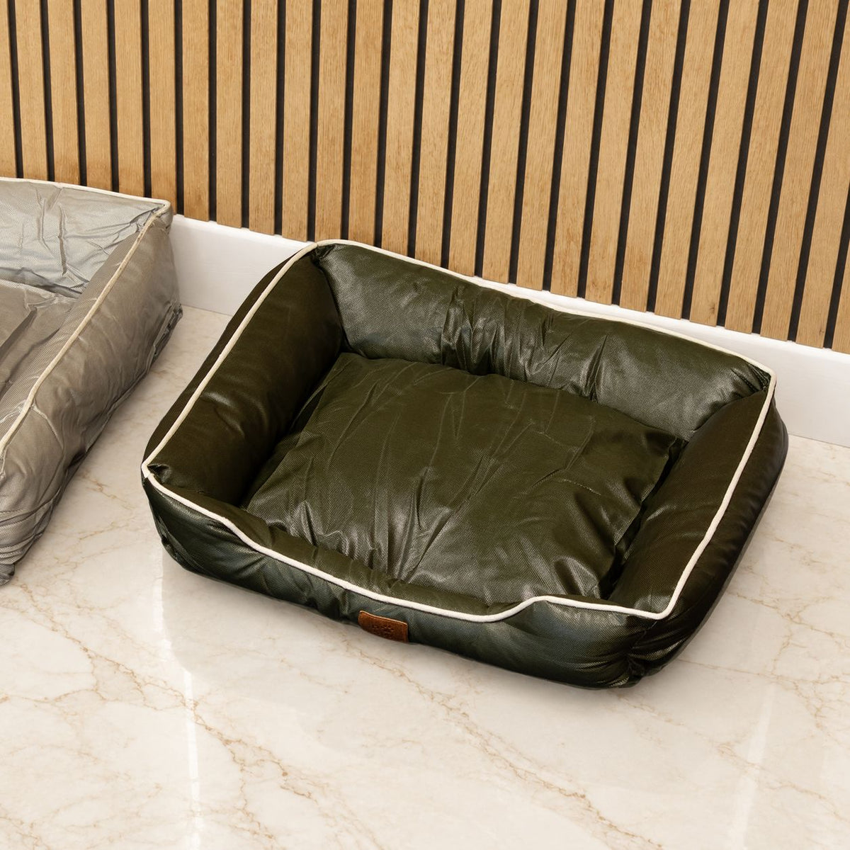 Cosy Dog Bed | Khaki Green · Small