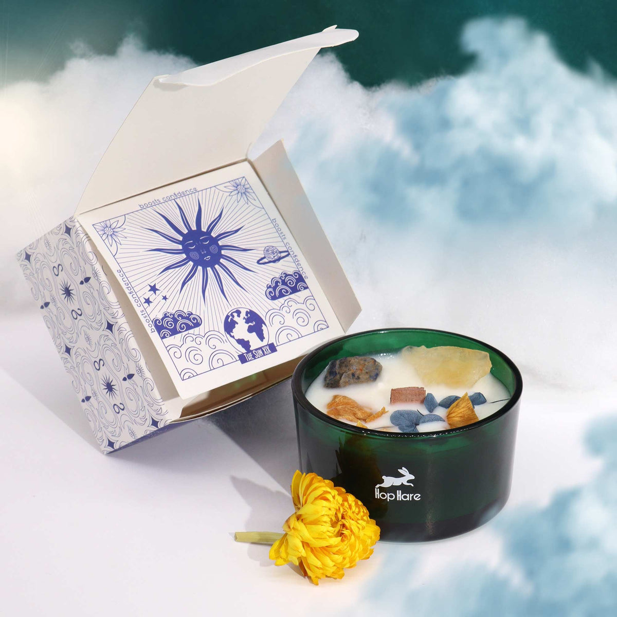 Crystal Flower Candle – The Sun · Citrus – another angle