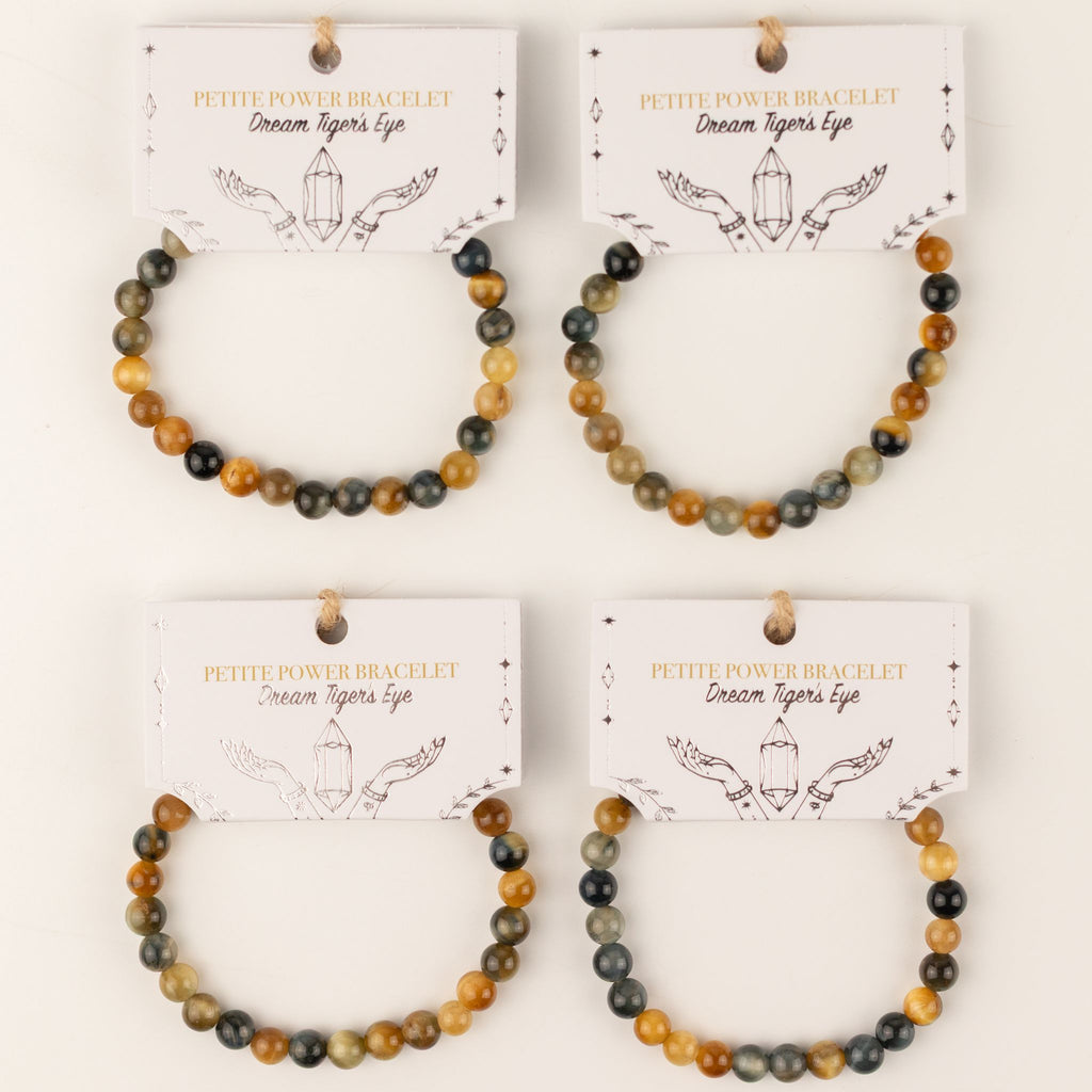 Petite Gemstone Bracelet – Dream Tiger's Eye – size view