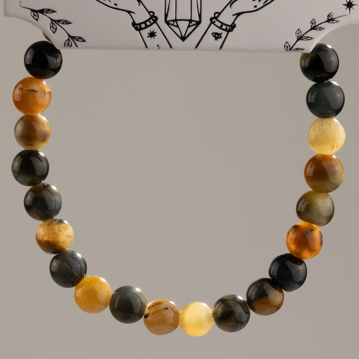 Petite Gemstone Bracelet – Dream Tiger's Eye – detail view