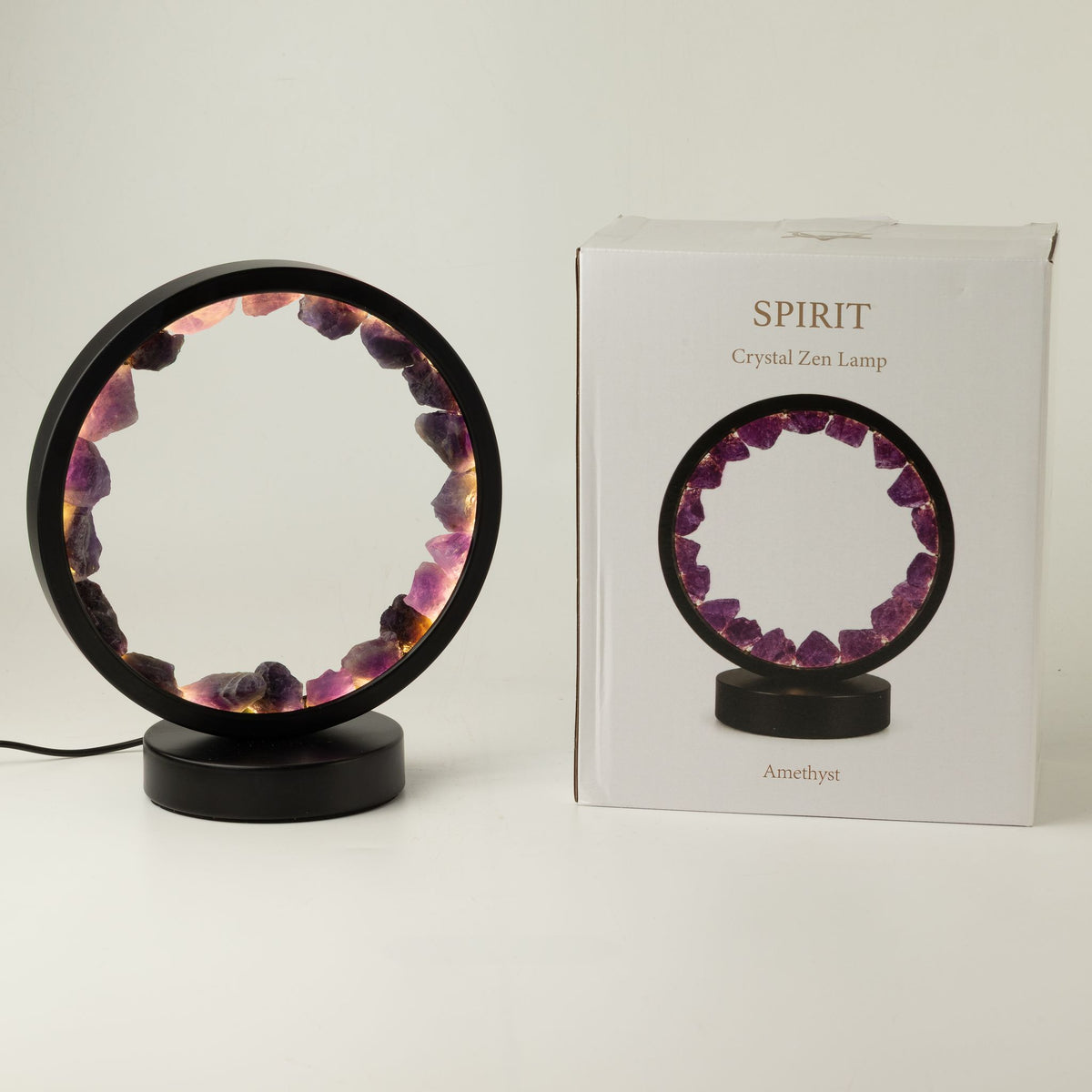 Gemstone Halo Lamp – Amethyst – close-up