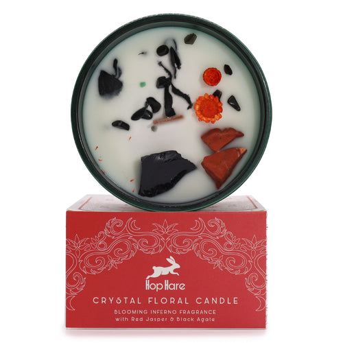 Crystal Flower Candle – The Devil · Intense Floral – detail view