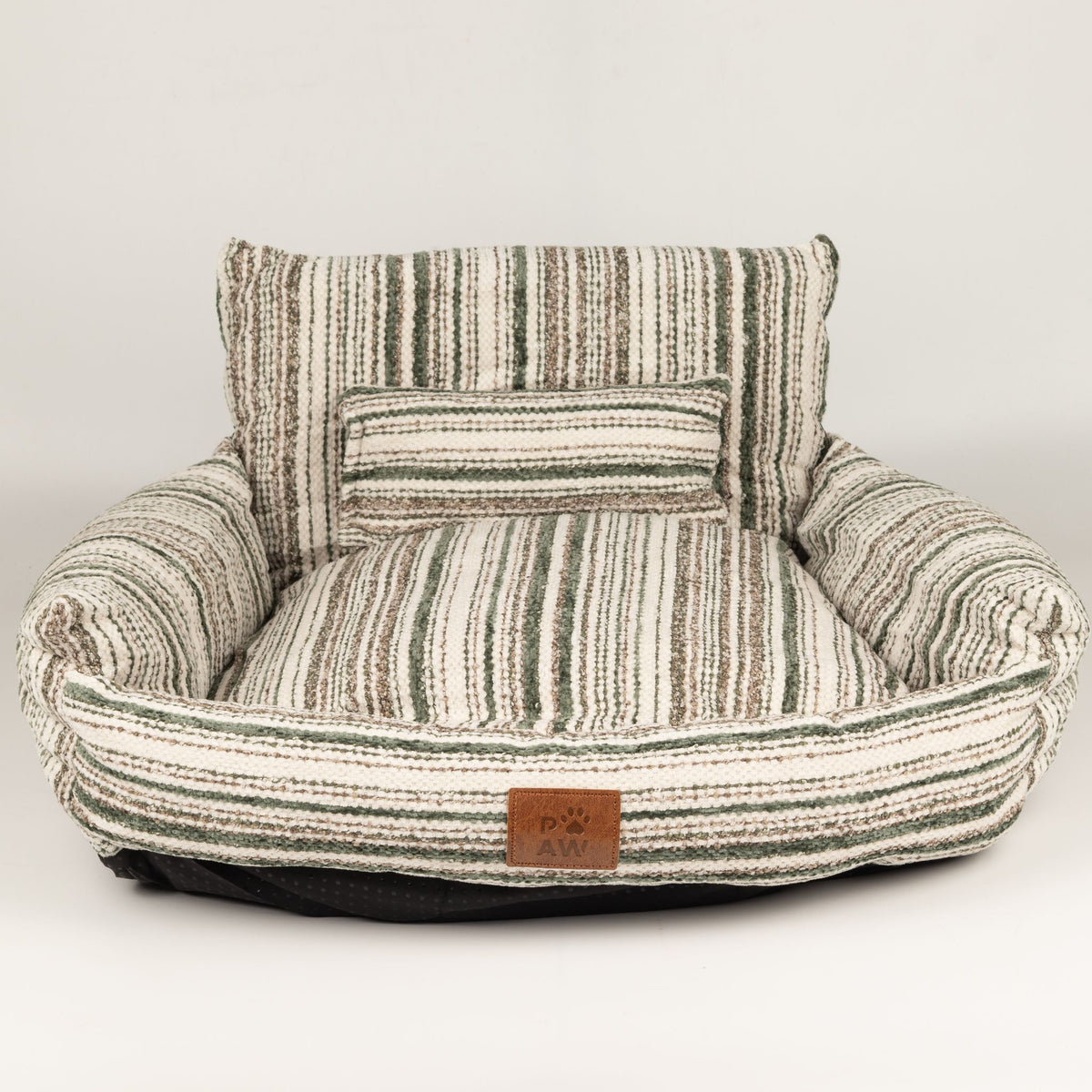 Mini Dog Sofa | Brown Stripes · Small