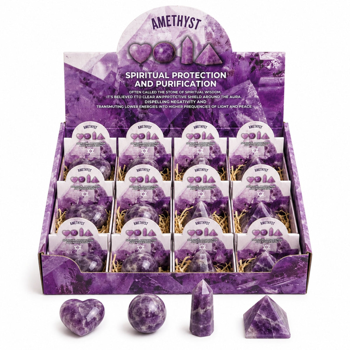 Four Shapes Gift Set – Amethyst – close-up