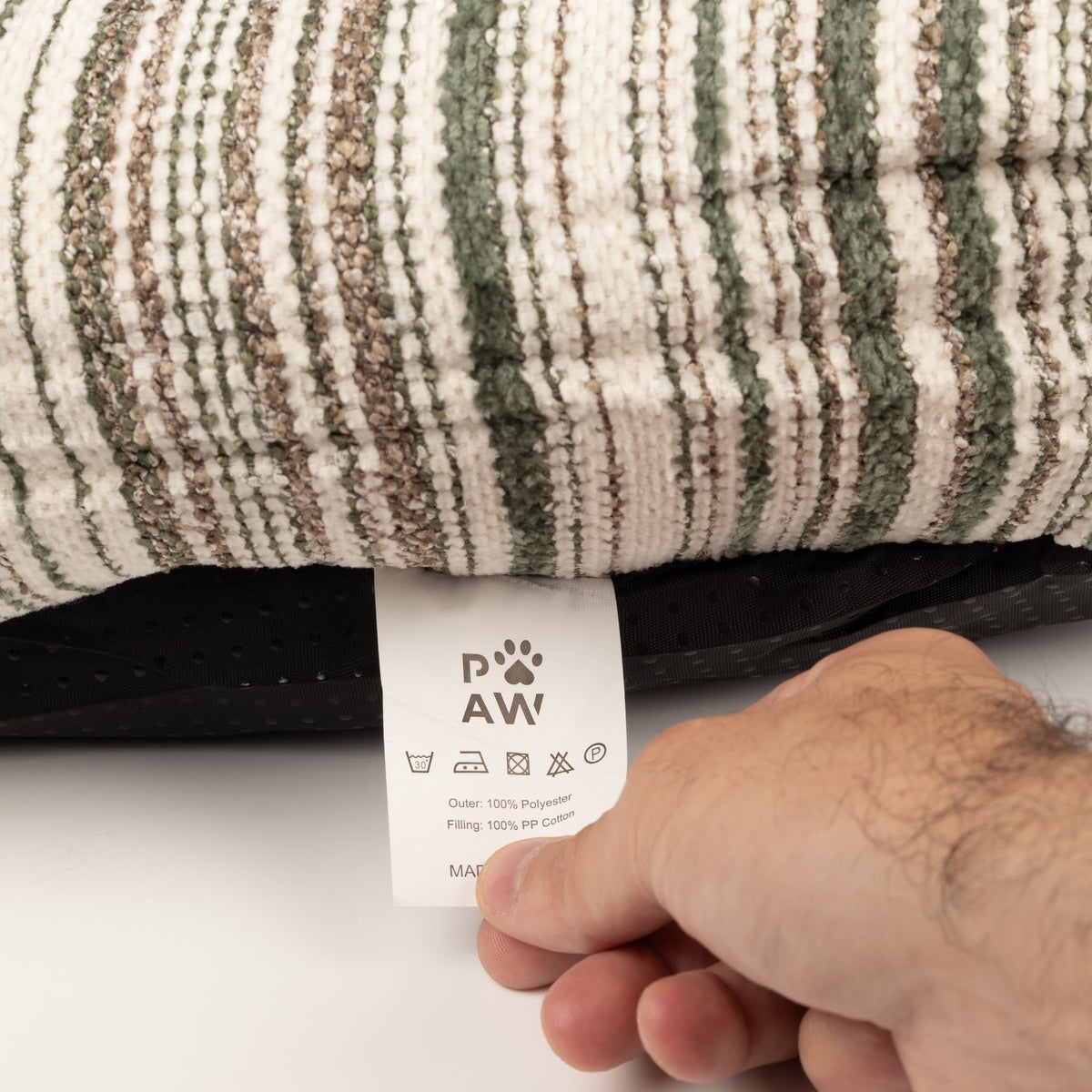 Mini Dog Sofa | Brown Stripes · Small