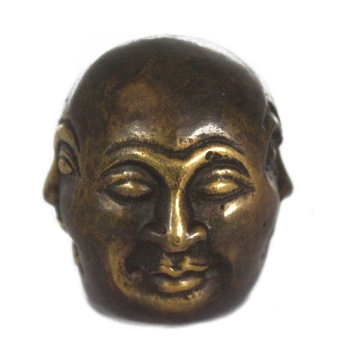 Four-Face Brass Buddha – Feng Shui – close-up