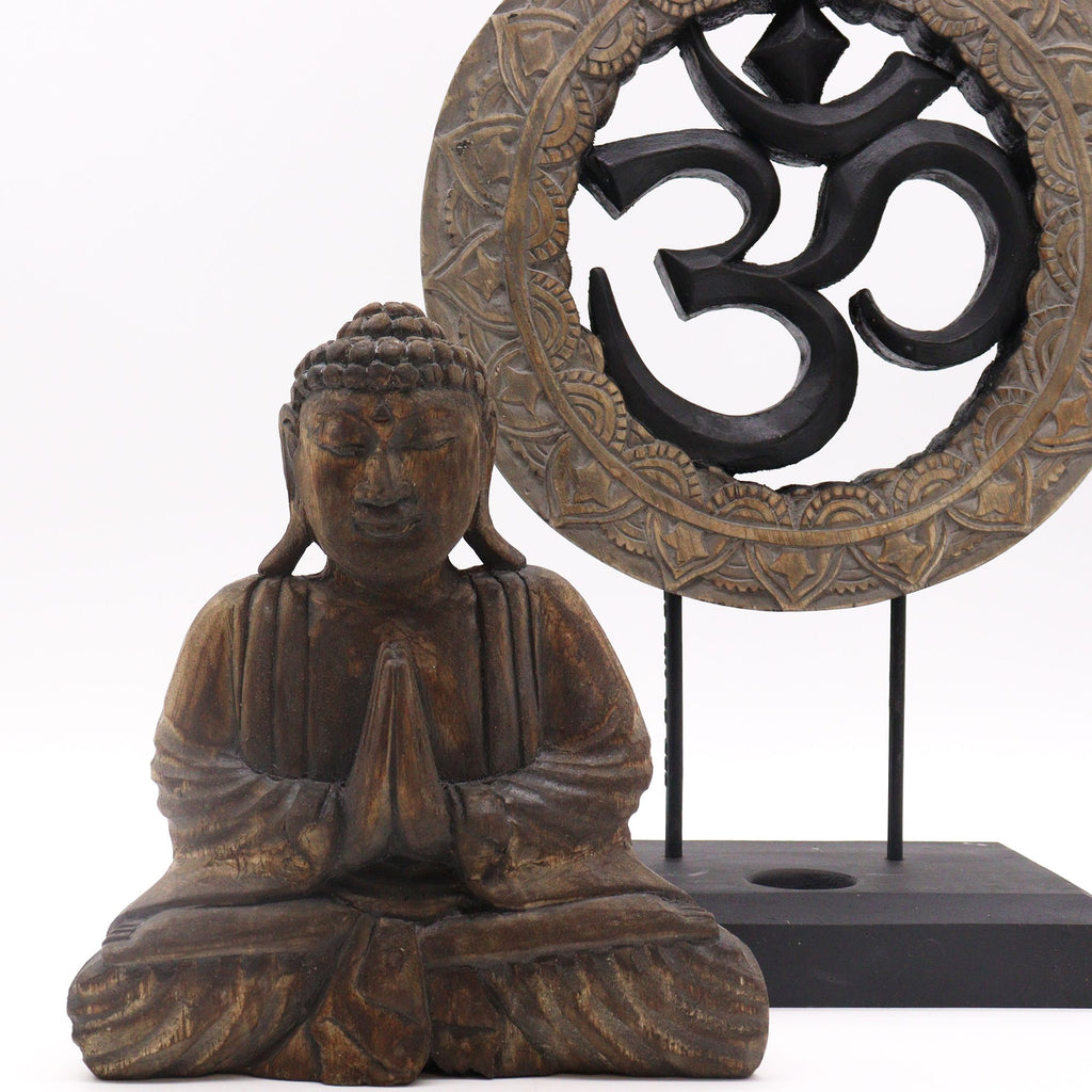 Buddha Feng Shui Set – Om · Grey & Black – close-up