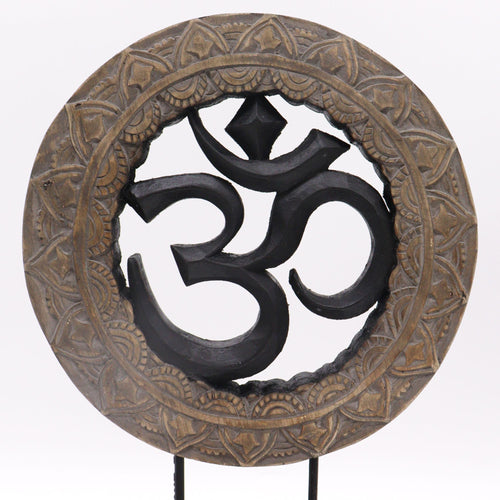 Buddha Feng Shui Set – Om · Grey & Black – detail view