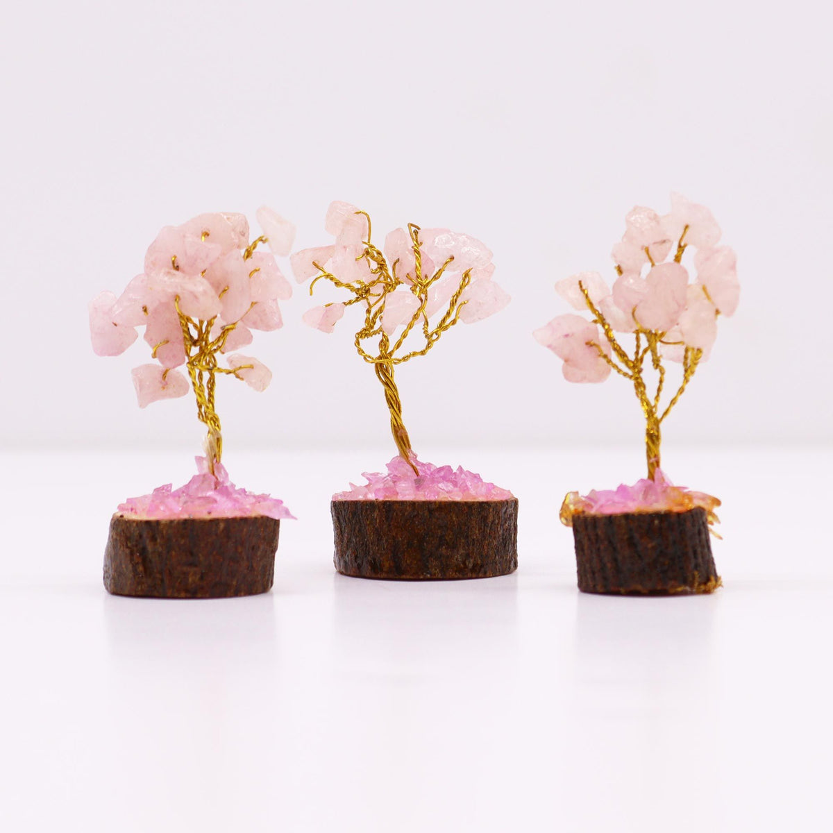 Mini Gemstone Tree – Rose Quartz – another angle