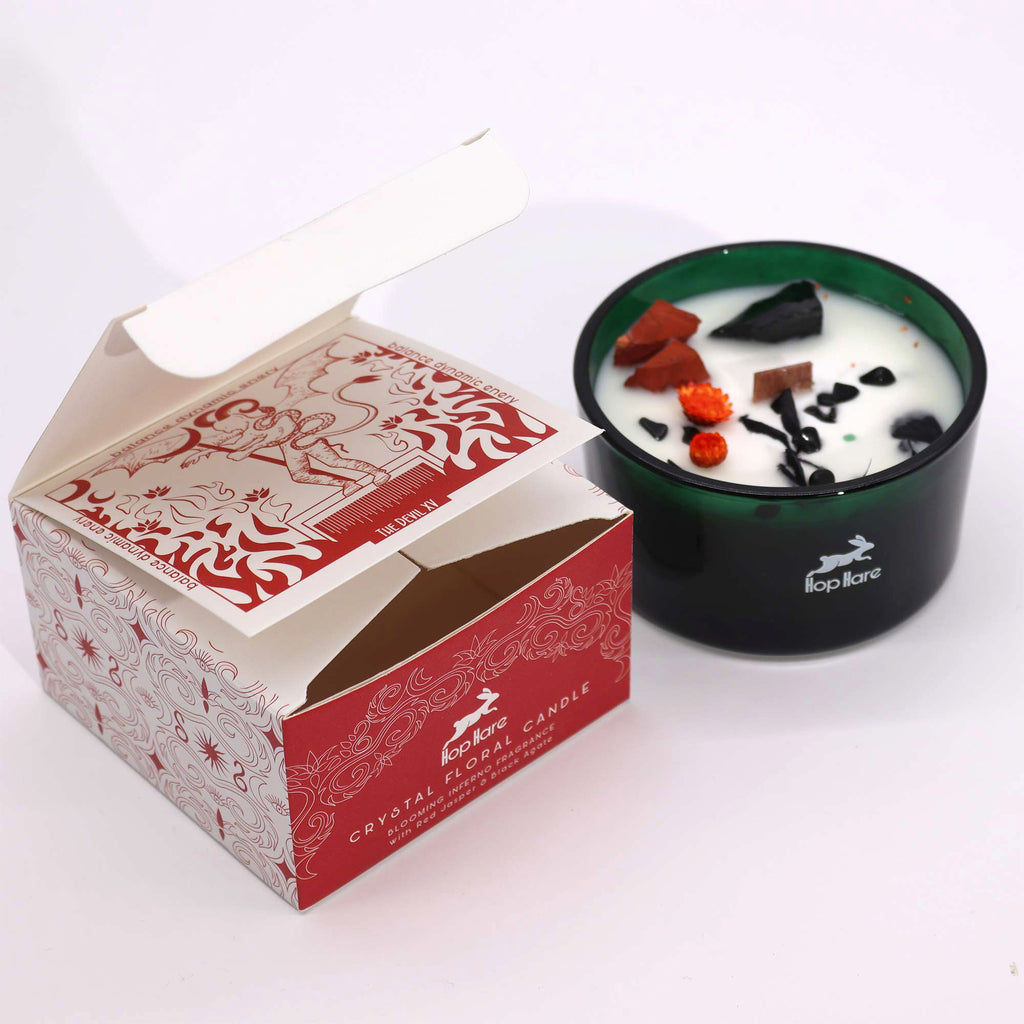 Crystal Flower Candle – The Devil · Intense Floral – size view