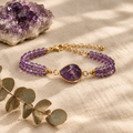 Amethyst Connector Bracelet – Gold by Chapter 9 Copenhagen
